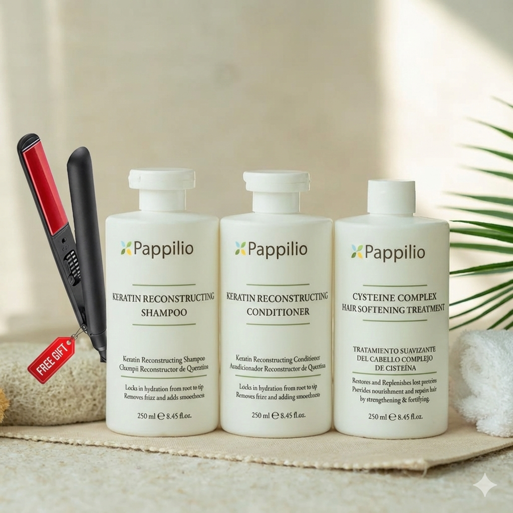India’s Most Advanced Hair Repair combo, Shampoo + Conditioner + Cysteine Treatment + FREE Professional Hair Straightener (Worth ₹5,250) | 250 ml Each