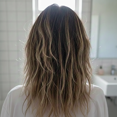 Frizzy and humidity-affected hair