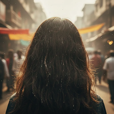 Hair affected by humidity and hard water